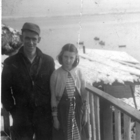 296: Joseph Kerrivan and his daughter Noreen. (circa 1956) [courtesy of Lorraine Kerrivan]  - Joseph son of Joseph Kerrivan &amp;amp; Elizabeth Judge